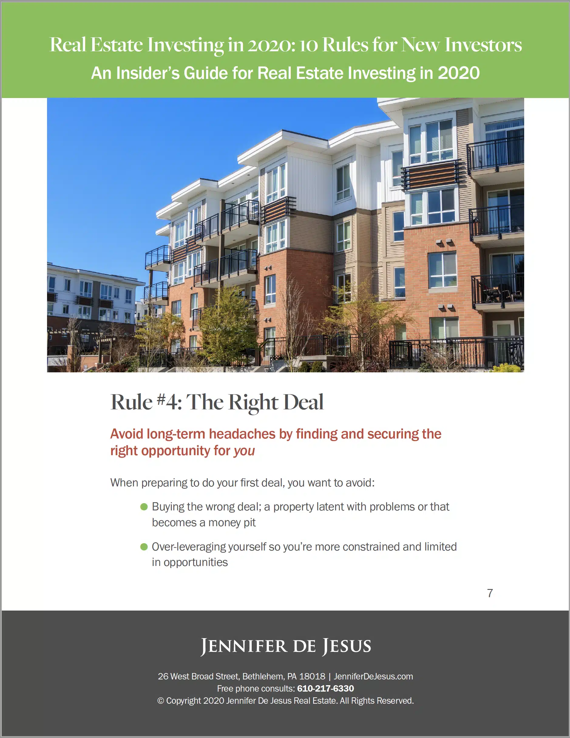 Rule #4: Finding the Right Deal