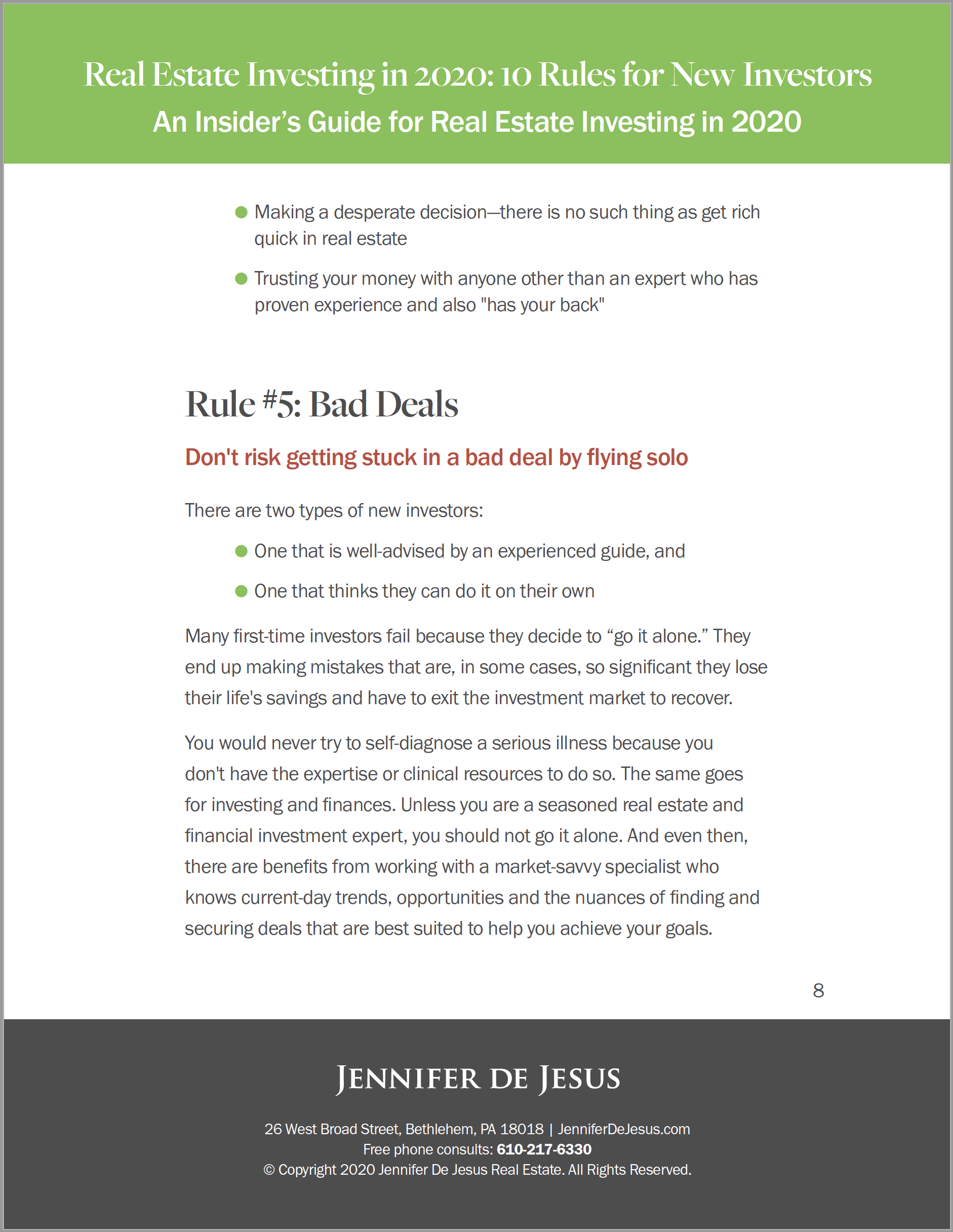 Rule #5: Bad Deals